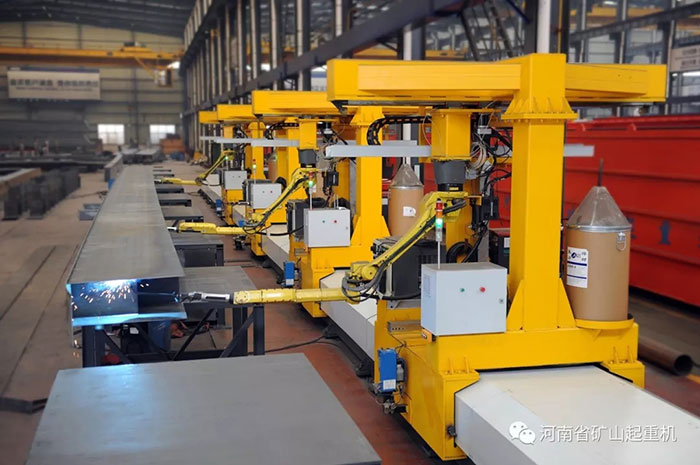 Henan Mine|Fully automatic double girder main girder inner seam welding robot welding workstation is here